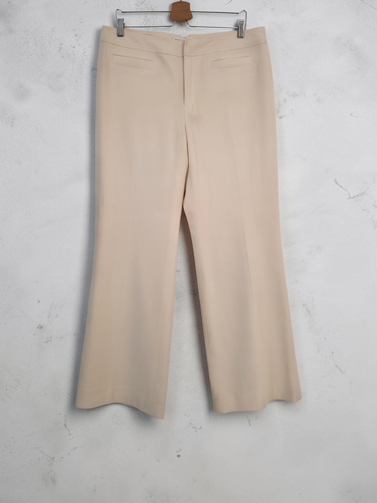 Banana Republic Pants - Banana Republic Wide Leg Trousers Beige High Rise Lined 12